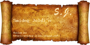 Smideg Jolán névjegykártya